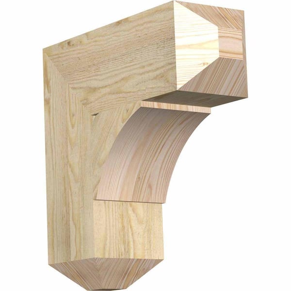Ekena Millwork 6 in. x 18 in. x 18 in. Douglas Fir Thorton Craftsman Rough Sawn Bracket