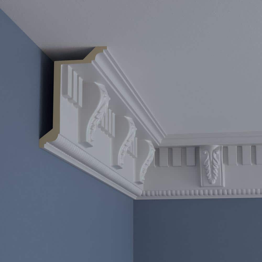 Classic White Polyurethane Dentil Crown Moulding