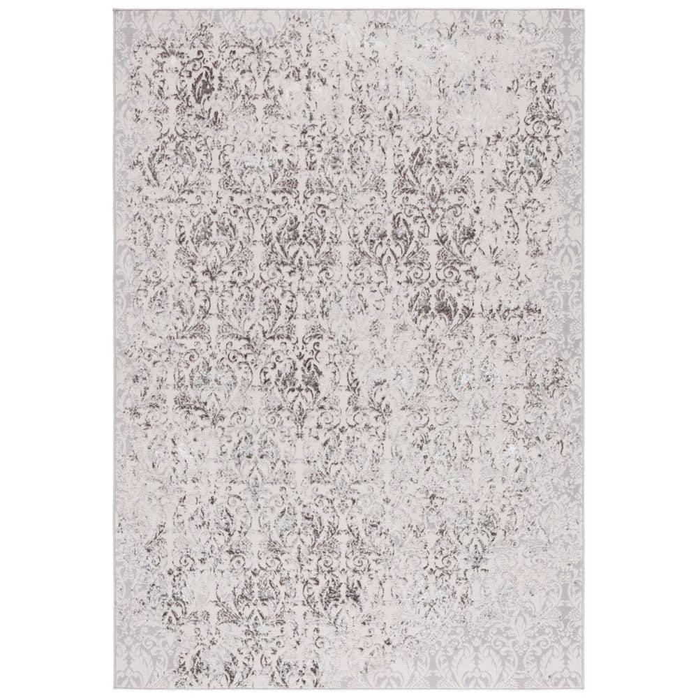 Orchard 5 ft. x 8 ft. Gray/Silver Distressed Floral Area Rug price history on PriceWatchPro
