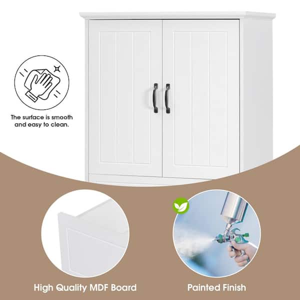 Lycvki 29.9 in. W x 15.7 in. D x 65.8 in. H White Linen Cabinet