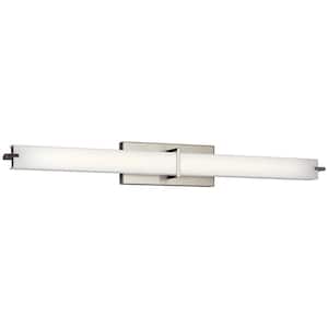 Independence 37.5 in. Brushed Nickel Integrated LED Transitional Linear Bathroom Vanity Light Bar