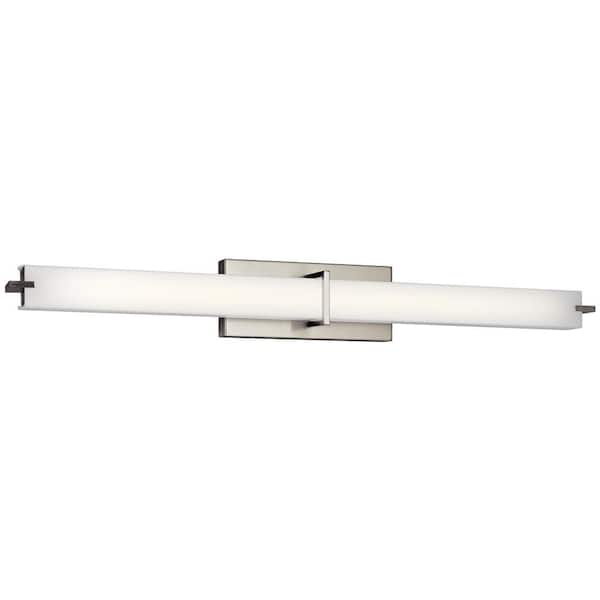 Independence 37.5 in. Brushed Nickel Integrated LED Transitional Linear Bathroom Vanity Light Bar
