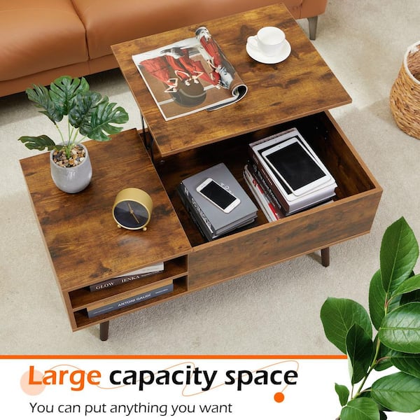 Mid-Century Pop-Up Coffee Table, Modern Living Room Furniture