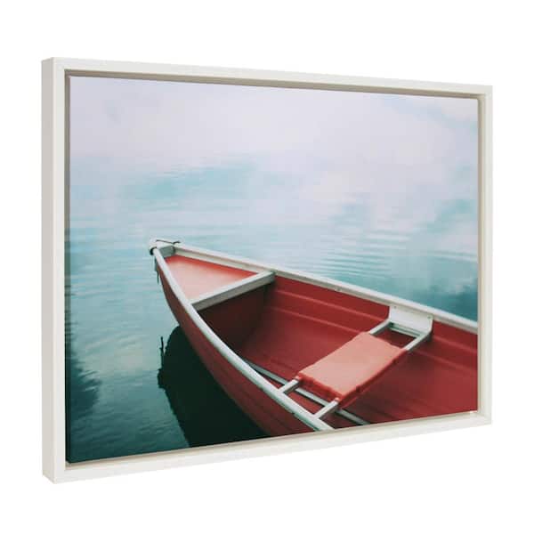 Kate and Laurel Sylvie Floating in the Sky Framed Canvas by Alicia Bock Set of 1 Culture Art Print 18.00 in. x 24.00 in.