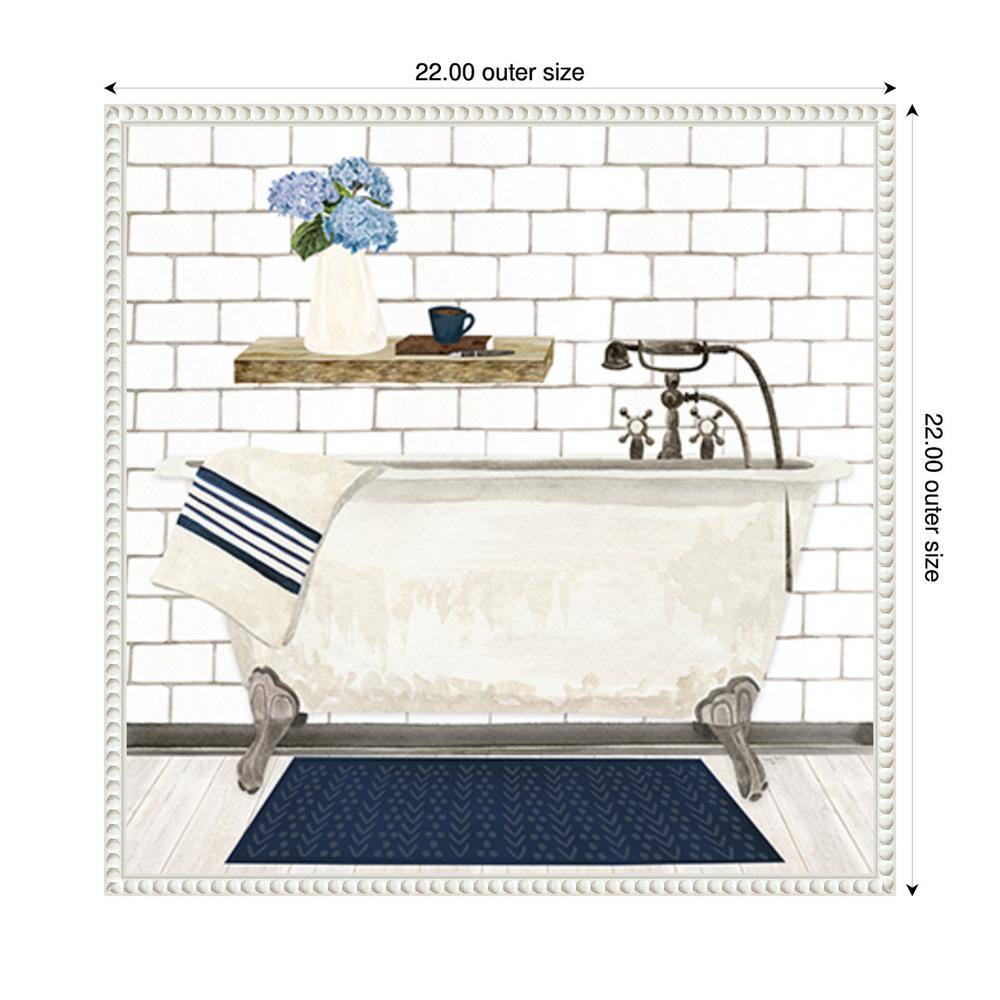 Farmhouse Bath I Tub Canvas Print with White Frame