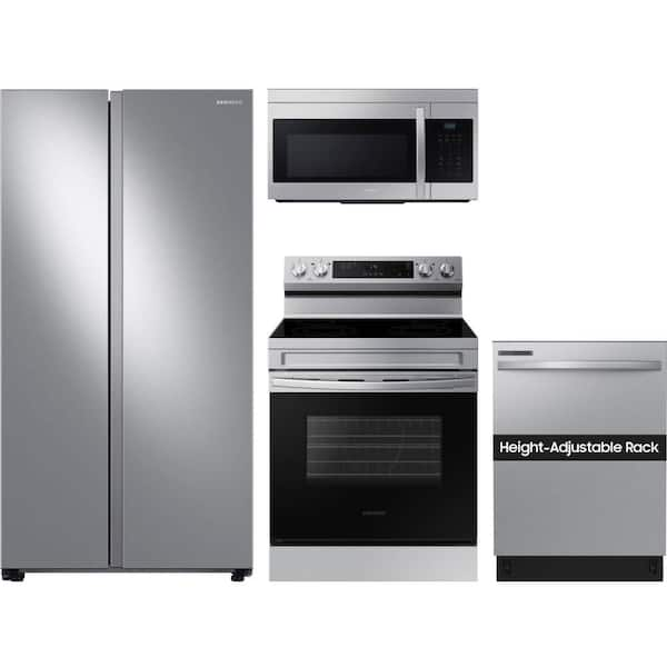 28 cu. ft. Standard Depth Smart Refrigerator with Freestanding Electric Range and Dishwasher with Adjustable Rack