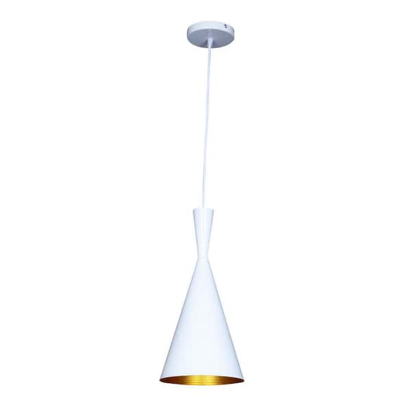Bromi Design Berkley 1-Light White and Gold Pendant