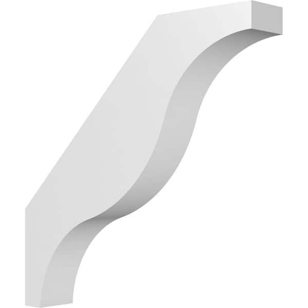 Ekena Millwork Funston 3 in. x 18 in. x 18 in. Architectural Grade PVC Knee Brace