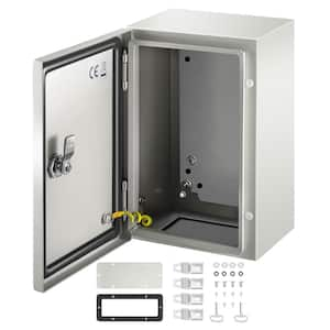 12 in. x 8 in. x 6 in. 4X Steel Electrical Box, IP66 Waterproof, Dustproof Electrical Junction Box w/ Mounting Plate