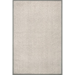 Natural Gray 8 ft. x 10 ft. Solid Area Rug