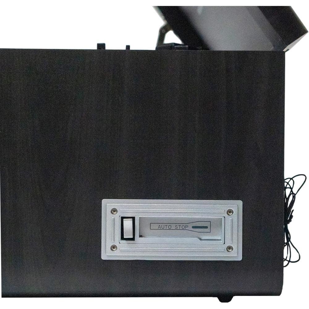 Graphite Wood 8-in-1 Music Center with Bluetooth and Turntable