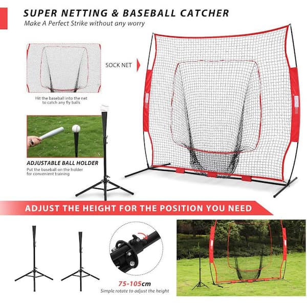 VIVOHOME Portable 17 ft. H Adjustable Outdoor Badminton Net Set with Stand  and Carry Bag X002ESO06R - The Home Depot