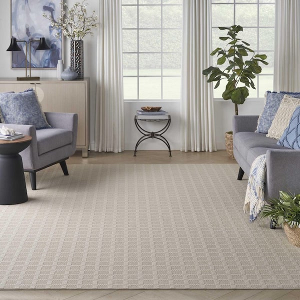 Desert Springs Eggshell 8 ft. x 10 ft. Custom Area Rug with Pad