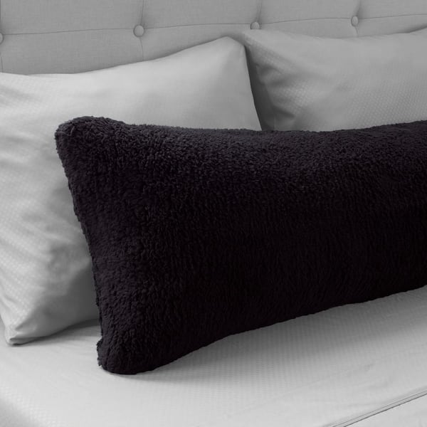 Black fur body clearance pillow