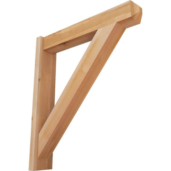 Ekena Millwork 6 in. x 32 in. x 28 in. Western Red Cedar Traditional Craftsman Smooth Outlooker