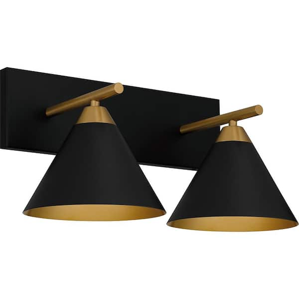 Quoizel Mastro 17.75 in. 2 Light Matte Black Vanity Light