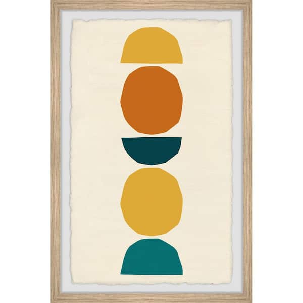 Unbranded "Enclosed Circles" by Marmont Hill Framed Abstract Art Print 36 in. x 24 in.