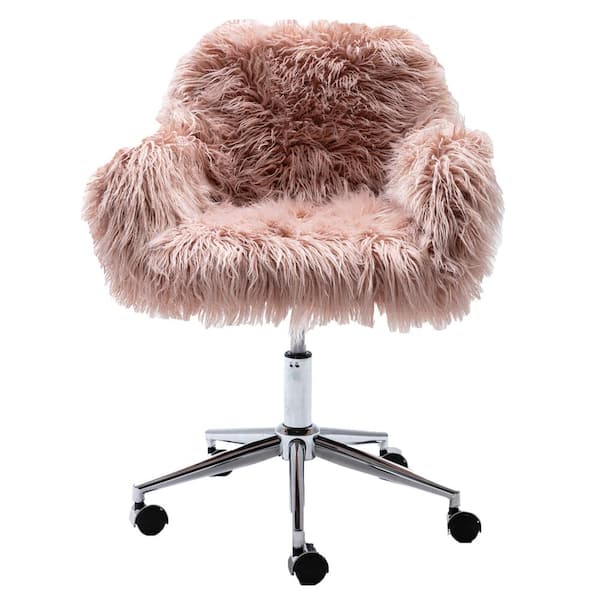 Unbranded Pink Faux Fur Office Chairs