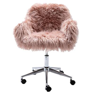Pink Faux Fur Office Chairs