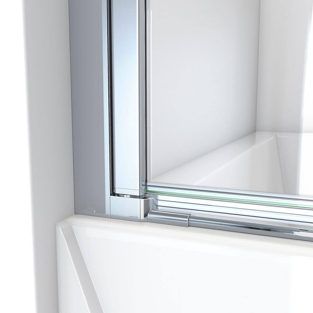 Aqua-Q 72" Frameless Shower Door with Chrome Finish