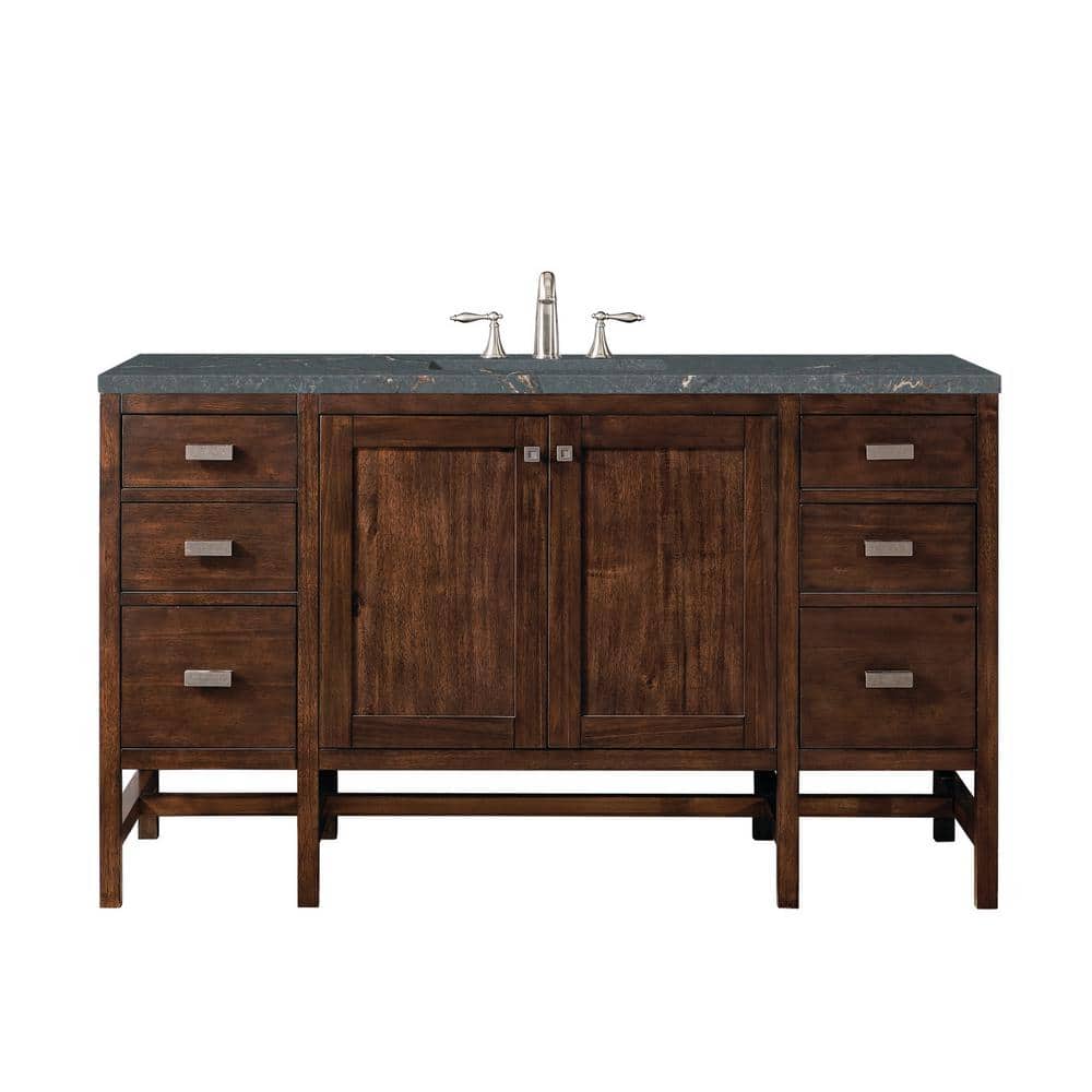 Addison 60" Dark Wood Single Bathroom Vanity with Drawers