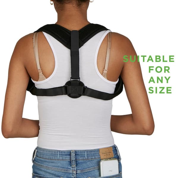 Mind Reader Back Posture Corrector, Back Support Adjustable Posture Trainer  for Spinal Alignment, Discreet Back Brace, Black BACKPOS-BLK - The Home  Depot