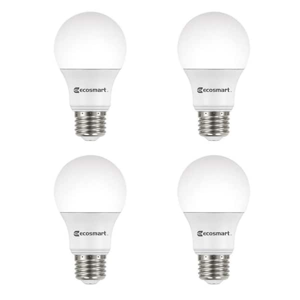 60W Equivalent A19 Dimmable Energy Star LED Light Bulb Soft White (4-Pack)