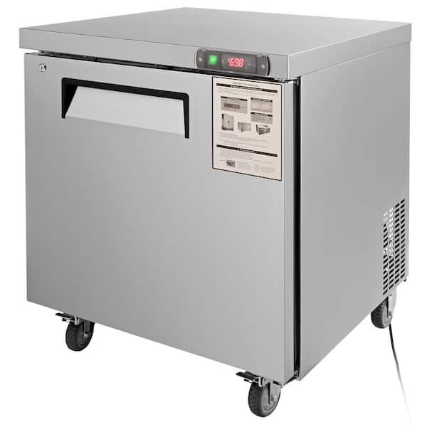 VEVOR Commercial Refrigerator 28 in. Undercounter Refrigerator 7.4 cu. ft. Stainless Steel Refrigerated Food Prep Station