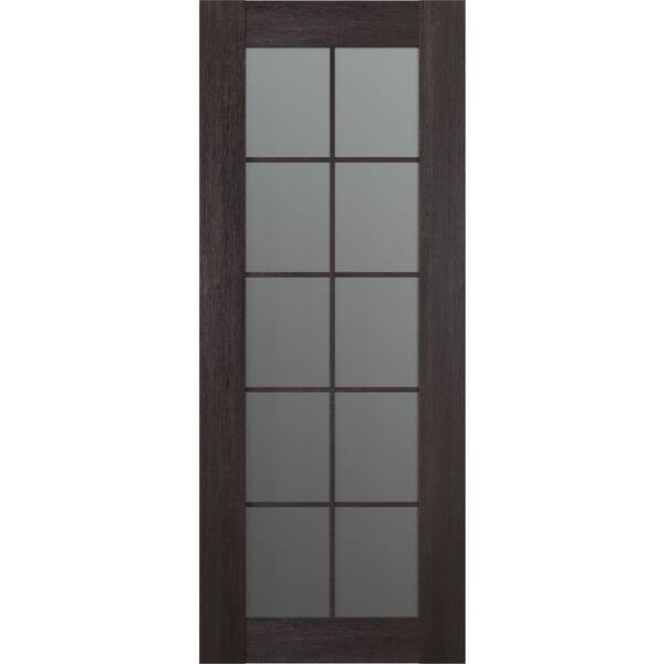 Belldinni Vona 24 in. x 80 in. No Bore Solid Core 10-Lite Frosted Glass Veralinga Oak Finished Wood Composite Interior Door Slab