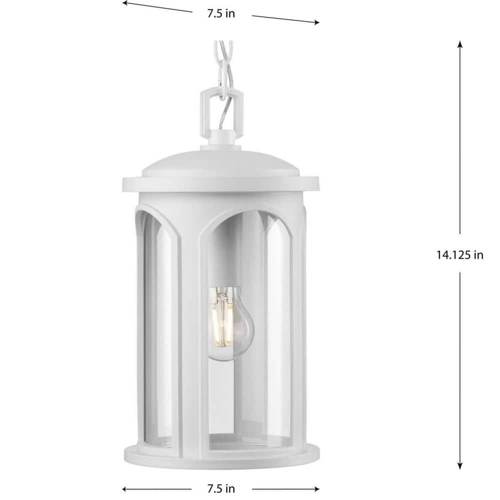 Satin White Glass Outdoor Hanging Lantern Light
