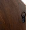 Hexagonal Walnut Wood Framed Wall Mirror