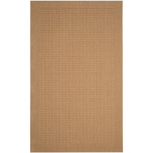 Palm Beach Maize 4 ft. x 6 ft. Solid Border Area Rug