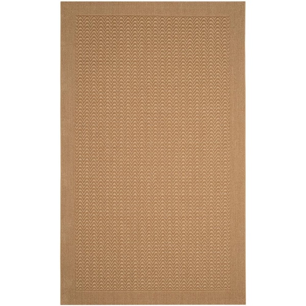Palm Beach Maize 5 ft. x 8 ft. Solid Border Area Rug