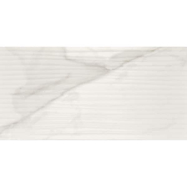 Daltile Perpetuo Brilliant White 12 in. x 24 in. Satin Ceramic