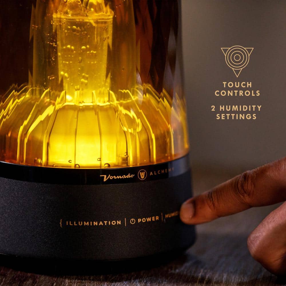 Lucerna Black and Amber Ultrasonic Humidifier with Ambient Light