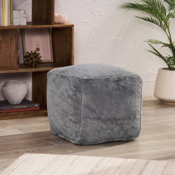 faux fur cube bean bag