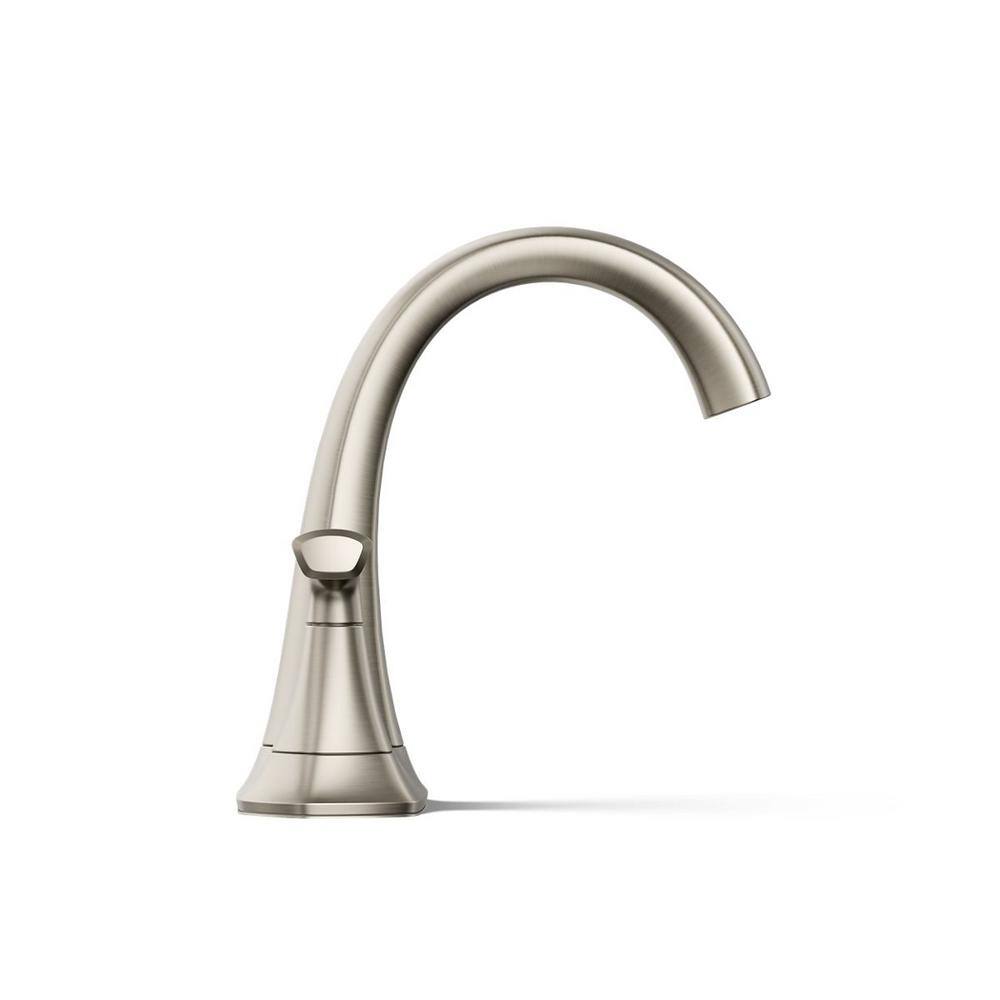 Vibrant Brushed Nickel Double Handle Bathroom Faucet