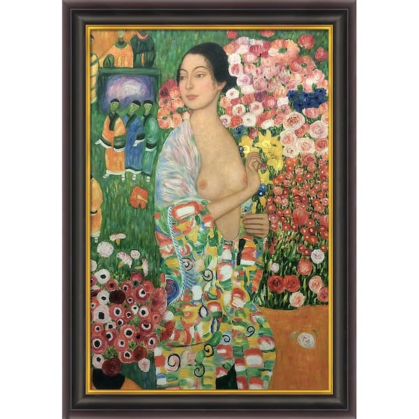 LA PASTICHE Die Tanzerin, The Dancer (Luxury Line) 1916-18 by Gustav Klimt Opulent Framed Abstract Art Print 30 in. x 42 in.