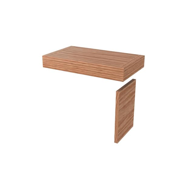 1.75 in. T x 6.5 in. W x in. L Unfinished Red Oak Wood Square Nose False Tread and Riser Kit