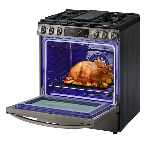 https://images.thdstatic.com/productImages/432c3413-6f74-4fce-94c3-02a05e670b90/svn/black-stainless-steel-lg-single-oven-gas-ranges-lsgl5833d-31_600.jpg