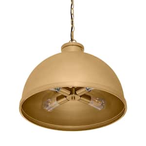 Tallulah 4-Light Gold Pendant Hanging Light, Dome Kitchen Pendant Lighting