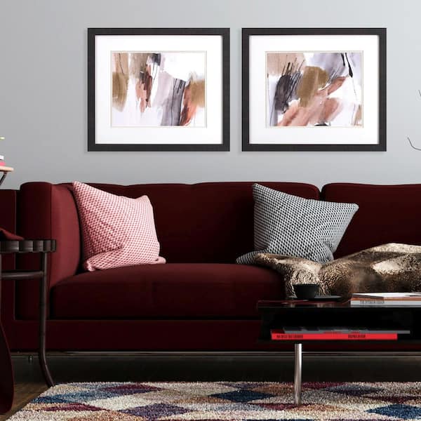 Antique Gold by Warren 2 Piece Framed Giclee Abstract Art Print 18 in. x 21 in.