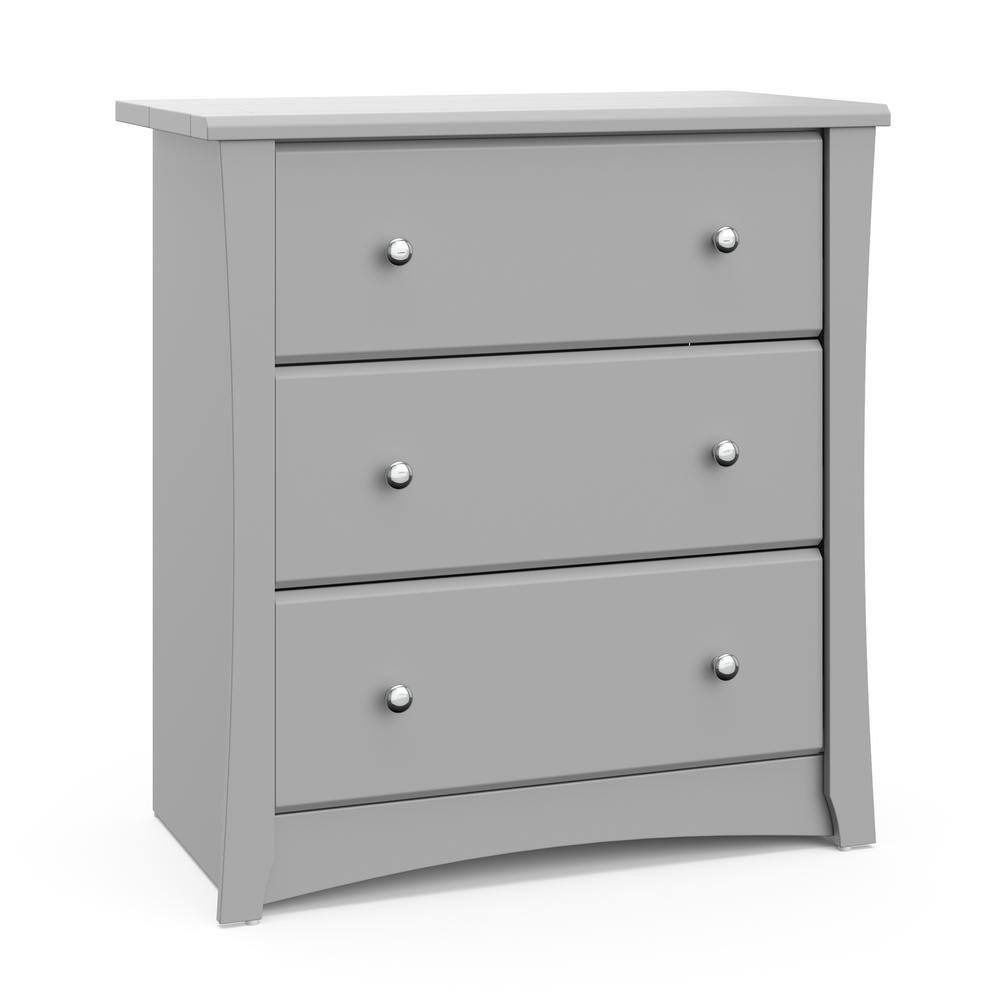 Storkcraft Crescent 3-Drawer Pebble Gray Chest (33.4 In. H X 31.5 In. W ...