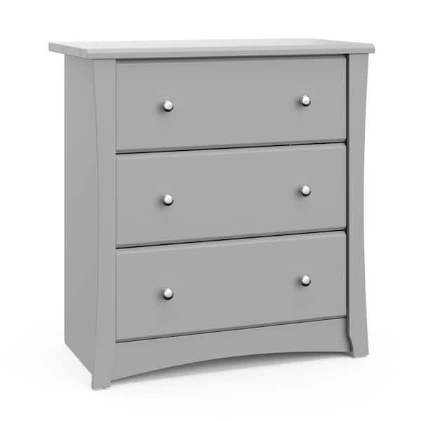 Storkcraft Crescent 3-Drawer Pebble Gray Chest (33.4 in. H x 31.5 in. W x 17 in. D)