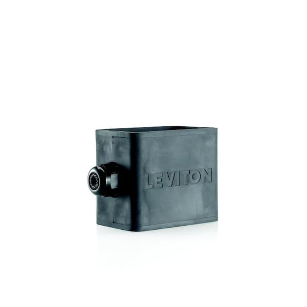 Leviton 1-Gang Standard Depth Pendant Style Cable Dia 0.230 in. - 0.546 in. Portable Outlet Box, Black