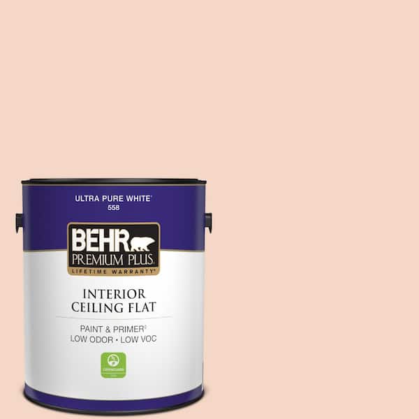 BEHR PREMIUM PLUS 1 gal. #M180-2 Resort Sunrise Ceiling Flat Interior Paint