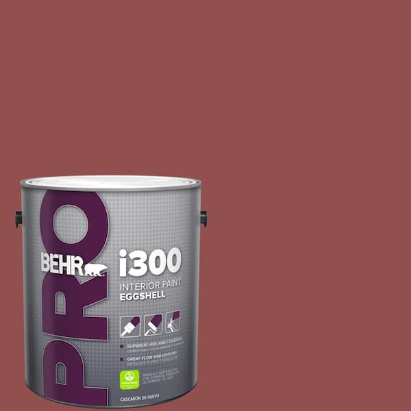BEHR PRO 1 gal. #PPU1-08 Pompeian Red Eggshell Interior Paint