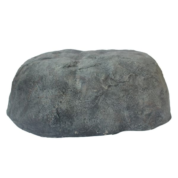 Gardenised Huge Decorative Outdoor Weather Resistant Faux Stone Realistic Sandstone Rock, Lightweight Boulder Utility Cover