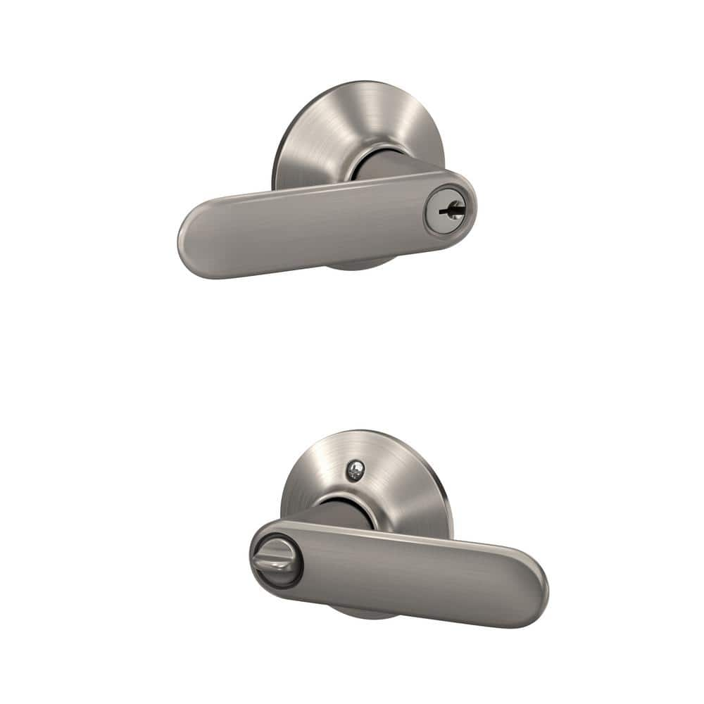 Schlage Davlin Satin Nickel Keyed Entry Door Lever F51A DAV 619 - The Home  Depot