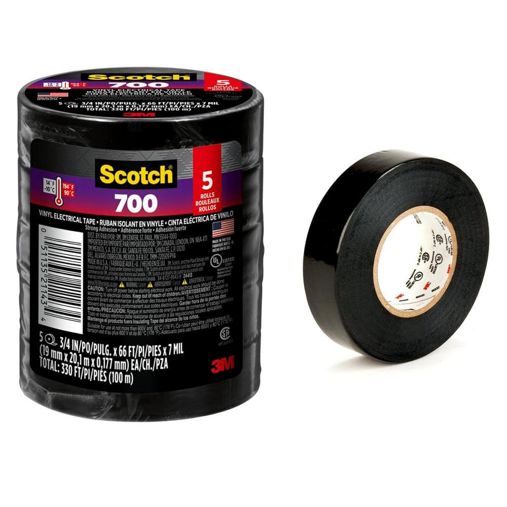 Lukyamzn 3/4 in. x 66 ft. Vinyl 700 Electrical Tape, Commercial